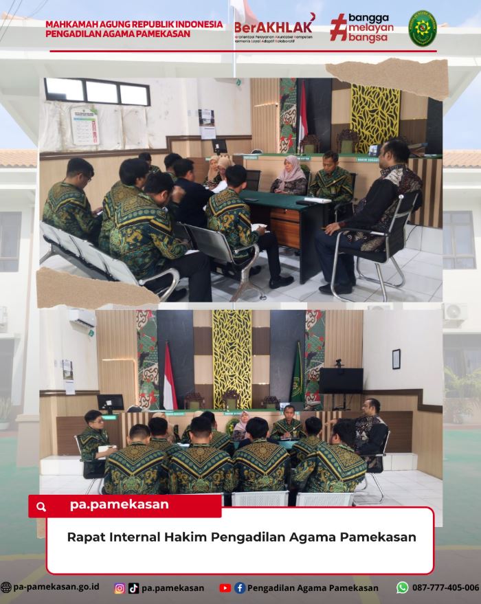 Rapat Internal Hakim Pengadilan Agama Pamekasan